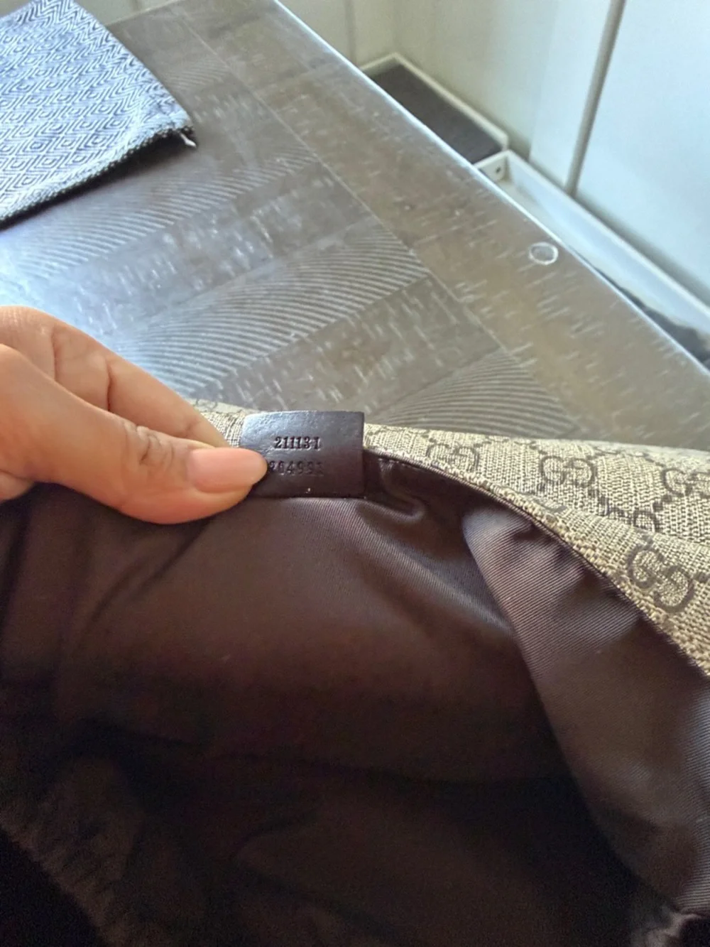 Gucci Brown Monogram Canvas Messenger Bag